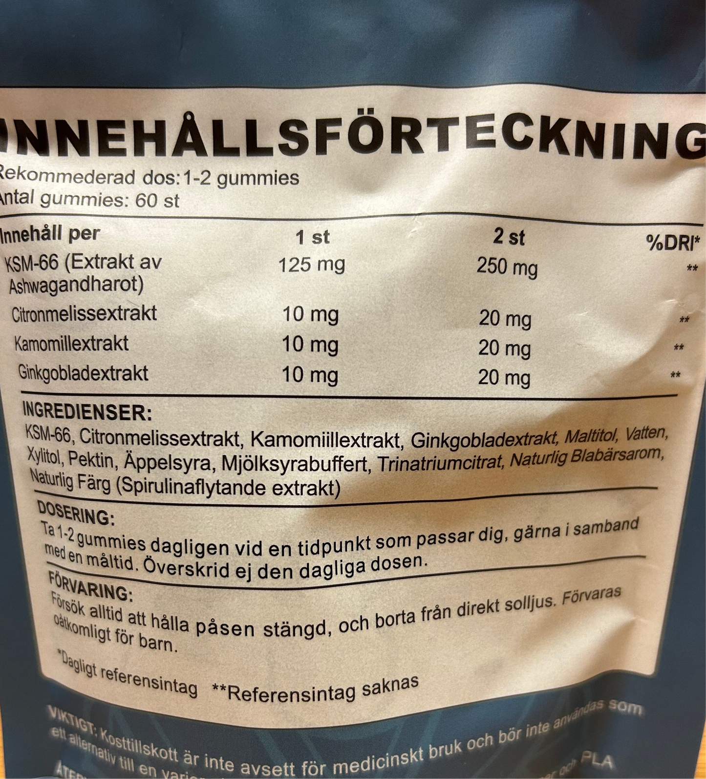 Calm & Clear | Ashwagandha KSM-66 Gummies | KSM-66 Tuggisar
