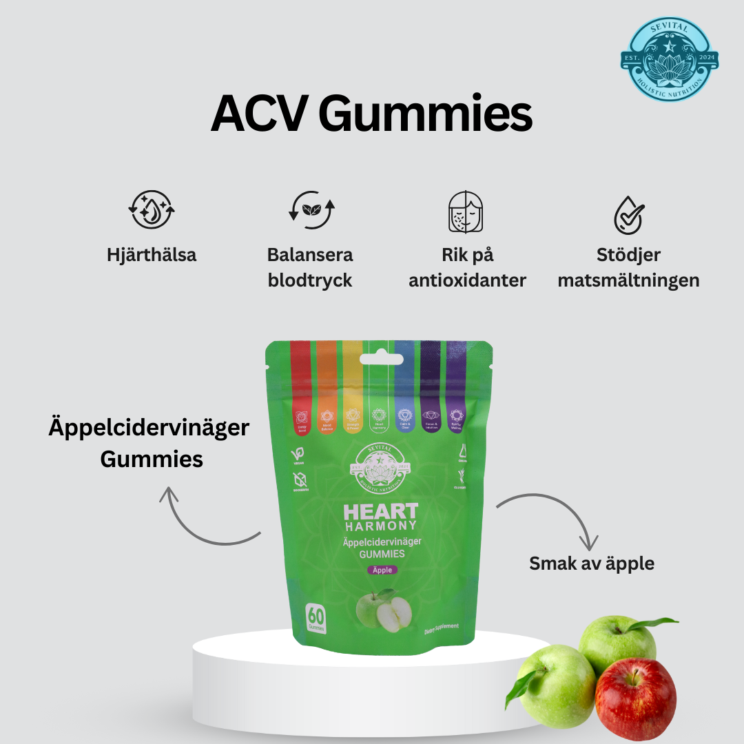 ACV Gummies från Sevital med äppelcidervinäger, folsyra och Vitamin B12