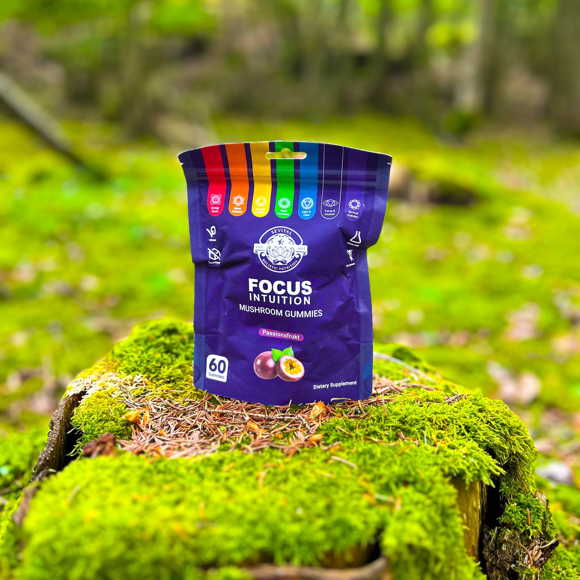 Svampkomplex gummies med lion's mane, chaga och reishi