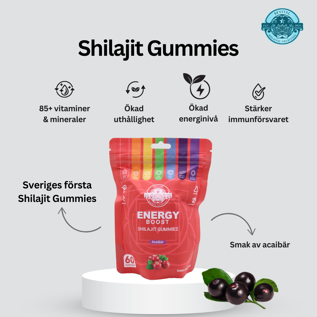 Shilajit Gummies i smak av acaibär